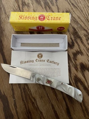 Kissing Crane Imitation Pearl Handle Elegant Pocket Knife KC5012 NEW  - Image 1 of 4