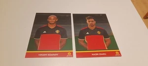 2 karty z autografami, piłka nożna, Belgia, Vincent Kompany, Nacer Chadli - Zdjęcie 1 z 2