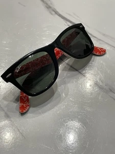 Ray Ban Original Wayfarer Rare Prints Limited Edition Red W Case 2140 1016 50-22 - Picture 1 of 19