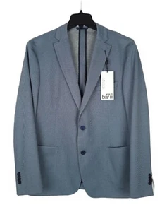 Bar III Herren Slim-Fit Stretch Strick Sport Mantel Dunkelblau Micro Zick Zack 44R Neu mit Etikett - Bild 1 von 7