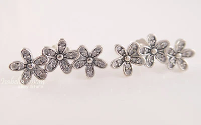 Brillante Margherite Autentico Pandora Orecchino Borchie 290744CZ W Astuccio - Immagine 1 di 4