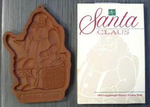 CHRISTMAS LONGABERGER  Santa Claus COOKIE CHOCOLATE CANDY MOLD 1992 - Picture 1 of 2