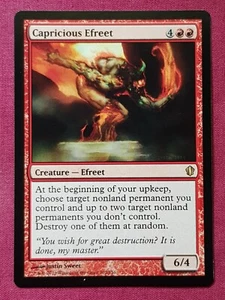 Magic The Gathering COMMANDER 2013 C13 CAPRICIOUS EFREET red card MTG - Imagen 1 de 2