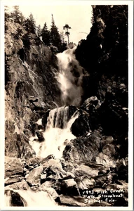 STEAMBOAT SPRINGS COLORADO FISH CREEK FALLS OLD SANBORN REAL PHOTO POSTCARD - Picture 1 of 3