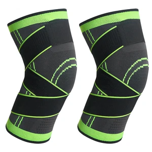 2 Knee Brace Sleeve Compression Support Sport Gym Joint Pain Arthritis Relief - Picture 1 of 23