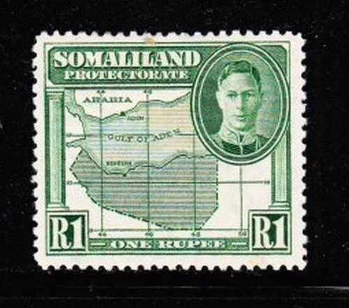 Album Treasures Somaliland Scott # 104  1r George V Map   Mint Hinged - Image 1 of 1