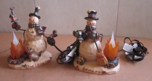 Crazy Mountain Workbench Exclusive Design Electric Candle Light SET Snowman's - Picture 1 of 24