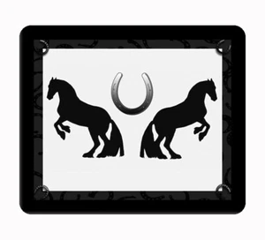 Custom Equestrian horse white & black border, computer, laptop,iPad, mouse pad - Picture 1 of 1