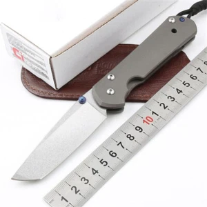 New CNC D2 Blade Sebenza 21 Style Full TC4 TITANIUM Handle Folding knife DF187 - Picture 1 of 8