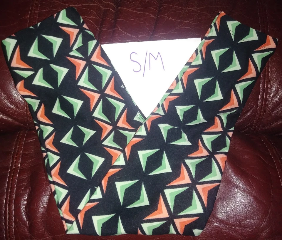 Lularoe Kids детские леггинсы новый S/M красный и зеленый глаза черный - Изображение 1 из 2