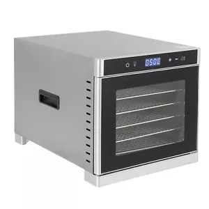 Commercial Food Dehydrator 6-Tray Stainless Steel Fruit Meat Jerky Dryer US - Picture 1 of 18