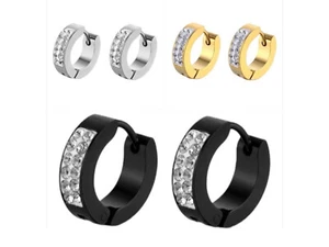 High Polished Hypoallergenic Stainless Steel Hoop Earrings - Picture 1 of 26