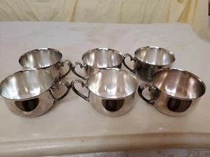 Pre-owned, set of 6 Heirloom Colonial Suit Silver Plate Cups - Picture 1 of 6