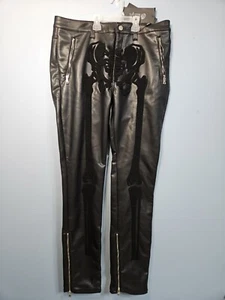 Guapi Limited Edition Skeleton Pants Gothic Black Zip Edgy Streetwear Rare Sz 40 - Picture 1 of 11