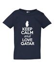 T-shirt Keep Calm And Love Qatar Country People patriotique tout-petit enfants