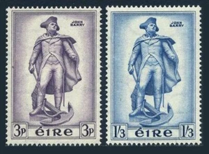 Ireland 155-156,lightly hinged.Michel 126-127. John Barry/Father of US Navy,1956 - Picture 1 of 1