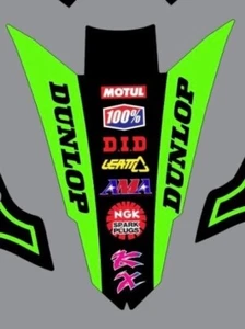 Rear fender Graphics 2021-2024 Kawasaki KX250f Old Decals graphic sticker - Picture 1 of 1