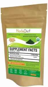 USDA Bio Spirulina Pulver Grünalge Chlorophyll Non GMO Non Bestrahlte - Bild 1 von 3