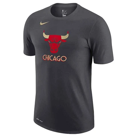 Chicago Bulls Nike City Edition Essential Logo T-Shirt Men's 2021 NBA NWT New Cover