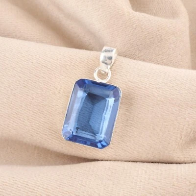 Anniversary Gift For Her Tanzanite Gemstone Pendant 925 Sterling Silver Jewelry - Image 1 of 4