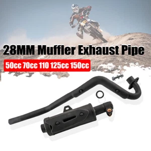 Tubo de escape de motocicleta de 28 mm para 50cc-150cc Go Kart Taotao ATV Quad Dirt Bike - Imagen 1 de 7