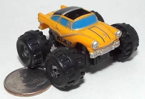 Small Micro Machine Ford 1957 Crown Victoria in Yellow Monster truck marked 4X4 - Picture 1 of 3