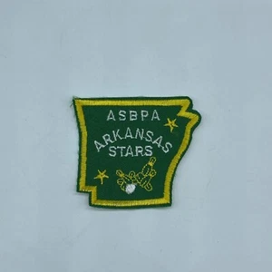 ASBPA Bowling Arkansas Stars Green/Yellow Iron-on Patch 2 1/2" x 2 1/4" - Picture 1 of 4