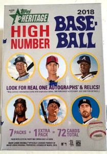 2018 TOPPS HERITAGE HIGH NUMBER BASEBALL BLASTER  BOX - Picture 1 of 1