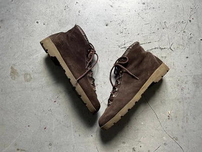 Botas de gamuza marrón montañismo senderismo montaña italiano vintage años 80 talla 44, 10,5 Foto 1 de 4
