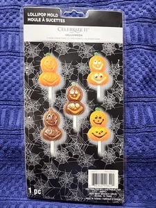 Brand New Celebrate It Halloween Jack-O-Lantern - Smiling Pumpkins Lollipop Mold - Picture 1 of 2