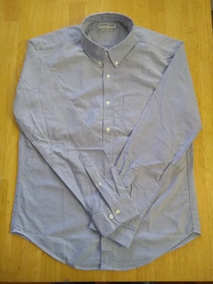 New American Apparel Blue Oxford Cloth Button Down L 18-35 Extra Slim - Image 1 of 4