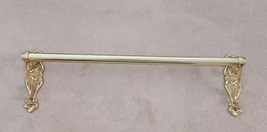 VTG GATCO Solid Brass 18.5" Towel Holder Ornate Towel Rack Bar Bathroom Decor - Picture 1 of 11