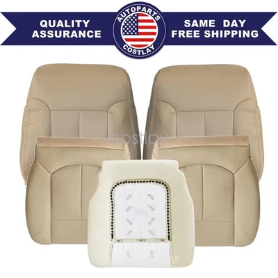 For 2009-2014 Ford F150 Lariat Driver Passenger PERFORATED Leather seat cover - Image 1 of 4