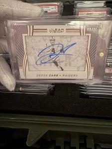 2016 Panini Clear Vision - Clear Vision Signatures Derek Carr #4 /25 (AU) - Picture 1 of 2