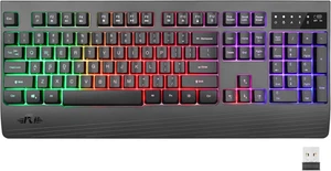 Wireless Gaming Keyboard - Rechargeable, Backlit, Anti-Ghosting, Full-Size - Picture 1 of 7