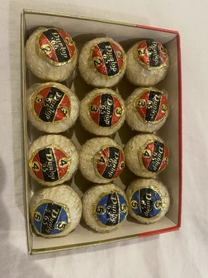 Amazing/Rare Box Of 12 Dunlop 65 New In-Wrap, Monogrammed Balls And Box Match - Image 1 of 4