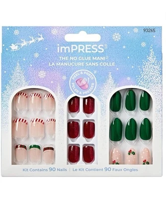 KISS imPRESS Kit de Uñas Mani Sin Pegamento - Pelar y Prensar Estilos Vacacionales - 90 Unidades Foto 1 de 2