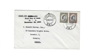 GRENADA 1953 FDC sent to Canada - Picture 1 of 2