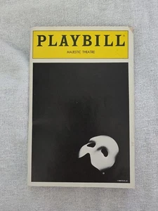 PHANTOM OF THE OPERA, PLAYBILL, 1990 MAJESTIC THEATRE Barton / Luker + Tkt Stub - Picture 1 of 2