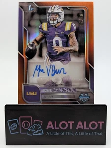 Bowman Chrome University 2025 2/25 Michael Van Buren Jr. refractor naranja LSU - Imagen 1 de 6
