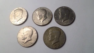1776 - 1976 Bicentennial Half Kennedy Dollar (5 - Münzen Lot) historisch - Bild 1 von 5