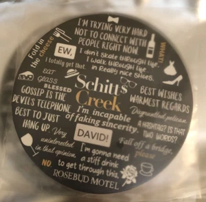 Schitt’s Creek Kork Runde Untersetzer mit unvergesslichen Zitaten "Ew, David!" - Bild 1 von 2
