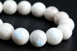 13-14MM Genuine Natural Rainbow Moonstone Beads Grade A Round Loose Beads 9" - Bild 1 von 3