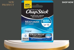 ChapStick SPF 15 Lip Balm with Aloe Vera & Vitamin E, 0.15 oz - Picture 1 of 6