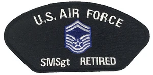 USAF AIR FORCE SMSgt RETIRED W/ RANK PATCH E-8 ENLISTED NON COM VETERAN - Picture 1 of 1