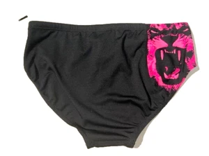 New TYR Mens Pink Lion TIger Print Racer Swim Brief sz 36 Speedo Style Swimsuit - Picture 1 of 13