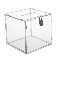 Urna trasparente in kit da 400 schede mis. 20x21x21 cm - Foto 1 di 8