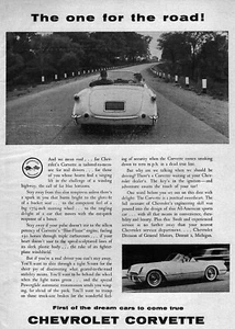 1955 Chevrolet Corvette "The One For The Road" Original Ad  - Picture 1 of 1