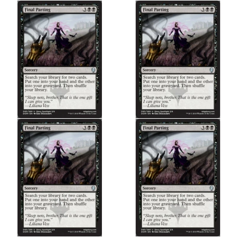 4 x FINAL PARTING NM Dominaria mtg Black - Sorcery Unc - Image 1 of 1