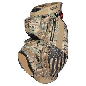 Sun Mountain 2025 C-130 14-Way Divided Premium Golf Cart Bag SAND CAMO USA FLAG - Picture 1 of 7
